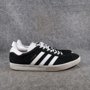 Adidas Shoes Mens 11 Gazelle Sneakers Lifestyle Casual Leather Black White Logo